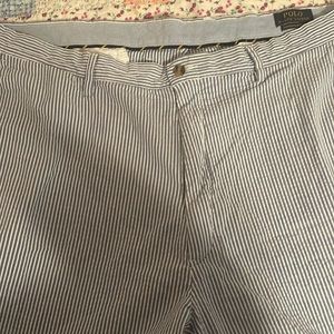 Men’s Polo Ralph Lauren blue seersucker shorts size 42